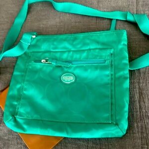 Emerald nylon coach Crossbody